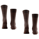 Falke Brown Happy 2 Pack Socks