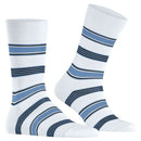 Falke White Marina Stripe Socks