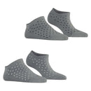 Esprit Grey Fine Dot 2 Pack Sneaker Socks