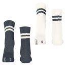 Esprit Black Tennis Stripe 2 Pack Socks