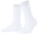 Falke White Shiny Rib Socks
