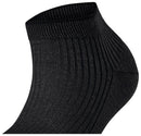 Falke Black Shiny Rib Sneaker Socks
