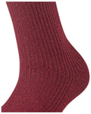Falke Brown Shiny Rib Socks