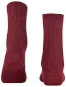 Falke Brown Shiny Rib Socks