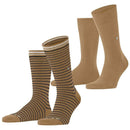 burlington-beige-everyday-stripe-2-pack-socks-34597119