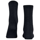 Falke Black Shiny Rib Socks