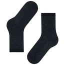Falke Black Shiny Rib Socks
