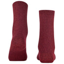 Falke Brown Shiny Rib Socks