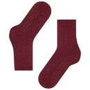 Falke Brown Shiny Rib Socks
