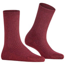 Falke Brown Shiny Rib Socks