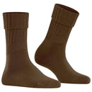 Falke Brown Striggings Rib Boot Socks