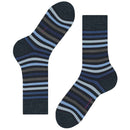 Falke Navy Tinted Stripe Socks