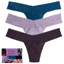 Hanky Panky Purple Signature Lace Low Rise 3 Pack Thongs