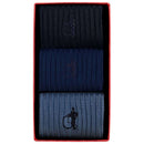 London Sock Company Blue Simply 3-Pair Sock Box Set