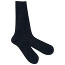 London Sock Company Navy Simply Sartorial Ribbed Socks