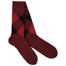 London Sock Company Red Balmoral Argyle 3-Pair Sock Box Set