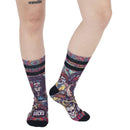 American Socks Purple Dia de los Muertos Mid High Socks