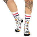 American Socks White Cupcake Mid High Socks