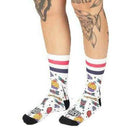 American Socks White Cupcake Mid High Socks
