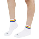 American Socks White Rainbow Pride Ankle High Socks