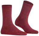 Falke Brown Shiny Rib Socks