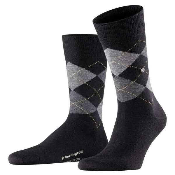 Burlington Black Edinburgh Socks