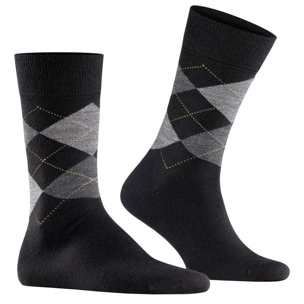 Burlington Black Edinburgh Socks