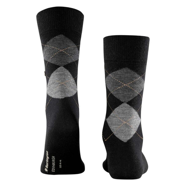 Burlington Black Edinburgh Socks