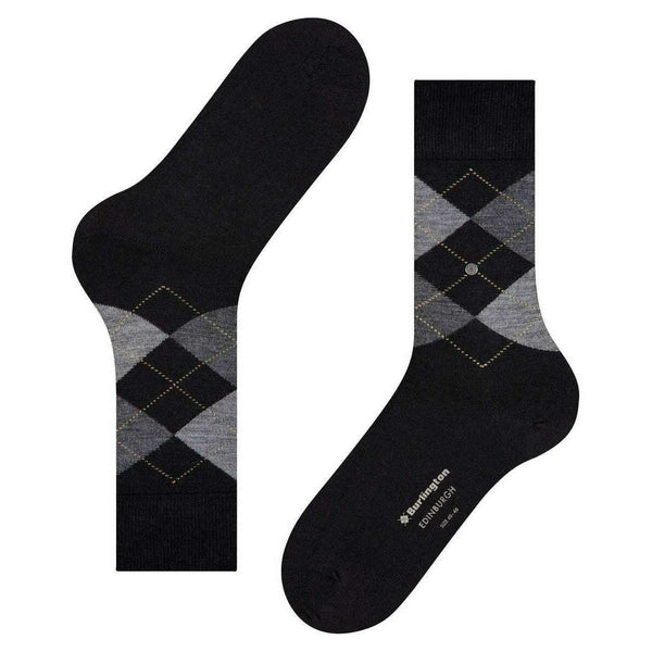 Burlington Black Edinburgh Socks