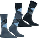 Burlington Blue Everyday Argyle 2-Pack Socks
