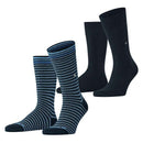 Burlington Blue Everyday Stripe 2-Pack Socks