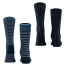 Burlington Blue Everyday Stripe 2-Pack Socks