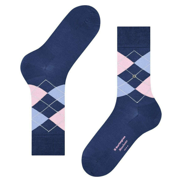 Burlington Blue Manchester Socks