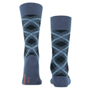 Burlington Blue Tartan Socks
