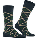 Burlington Blue Tartan Socks