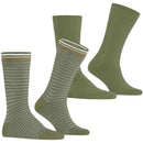 Burlington Green Everyday Stripe Mix 2-Pack Socks