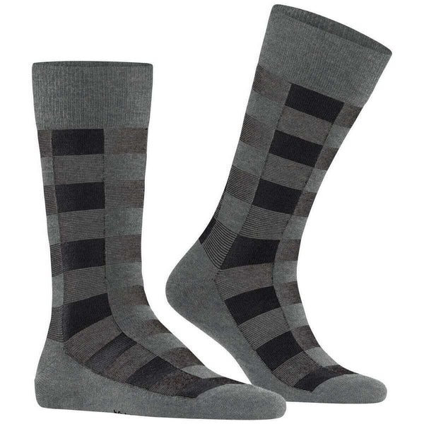 Burlington Grey Buffalo Check Socks