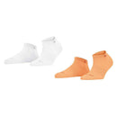 Burlington Orange Everyday 2-Pack Sneaker Socks