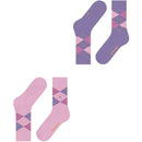 Burlington Pink Everyday Argyle 2-Pack Socks