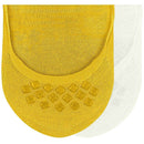 Burlington White Everyday 2-Pack Invisible Socks