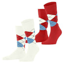 Burlington White Everyday Argyle 2-Pack Socks