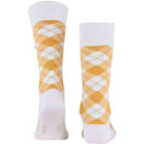 Burlington White Tartan Socks