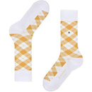 Burlington White Tartan Socks