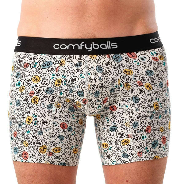 Comfyballs White Cotton Long Boxer