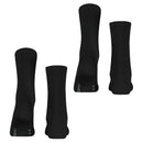 Esprit Black Basic Tennis 2 Pack Socks