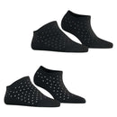 Esprit Black Fine Dot 2 Pack Sneaker Socks