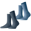 Esprit Blue Basic Tennis 2 Pack Socks