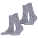 Esprit Blue Fine Dot 2 Pack Socks
