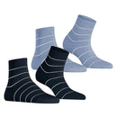 Esprit Blue Fine Line 2 Pack Short Socks