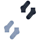 Esprit Blue Fine Line 2 Pack Short Socks